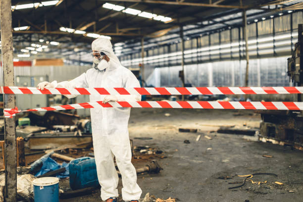 Professional Sewage Cleanup technician working in Lockwood, CA